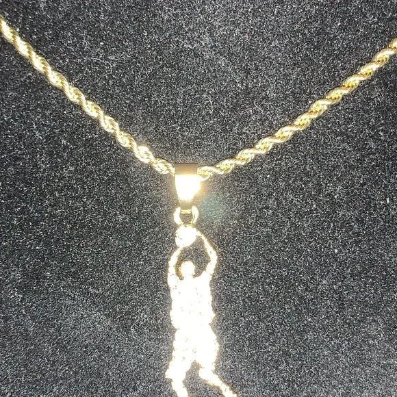 COPY - Pendant Necklace Charm Jump-Man Basketball - Picture 2 of 5